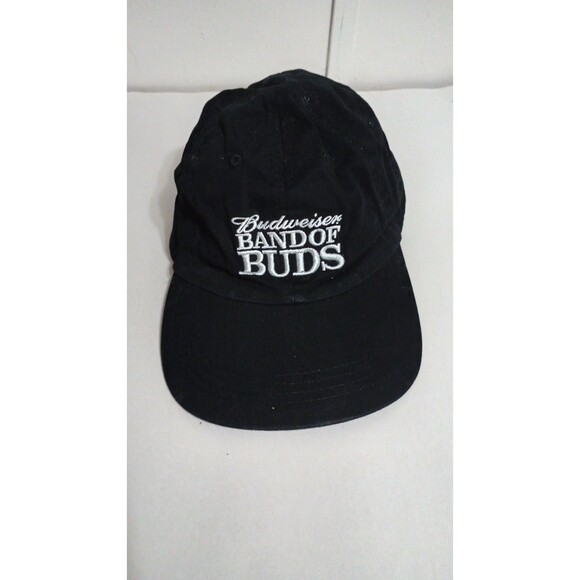 Budweiser Band Of Buds Black Hat/Cap Adjustable Casual Old Stock - Picture 1 of 6
